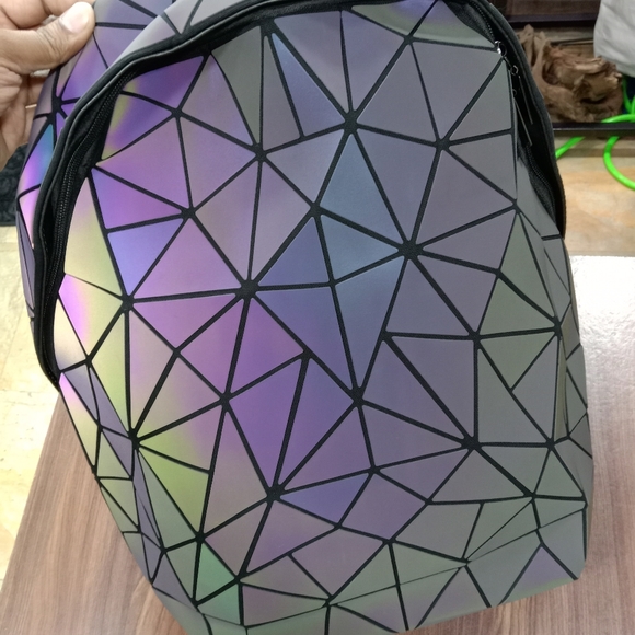 Holographic radium College backpack school bag for boys & girls - Picture 2 of 6